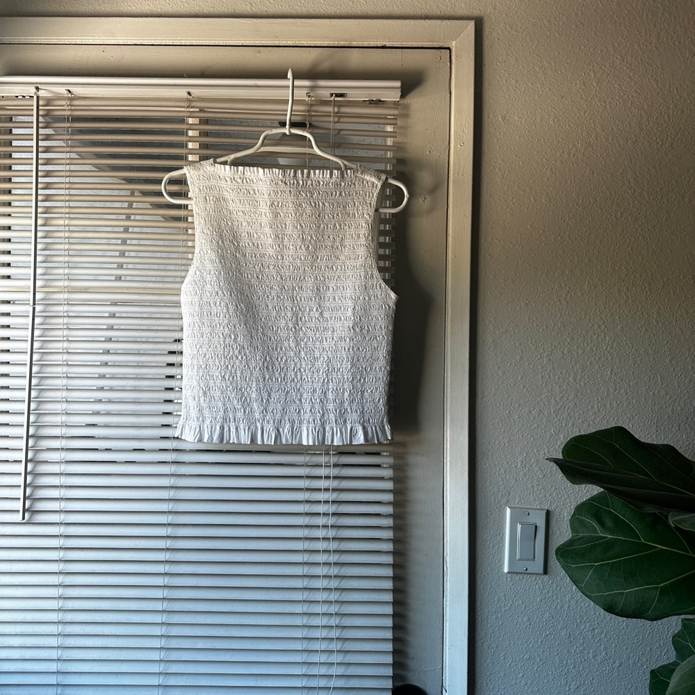 Everlane Shirred Boat Neck Tank